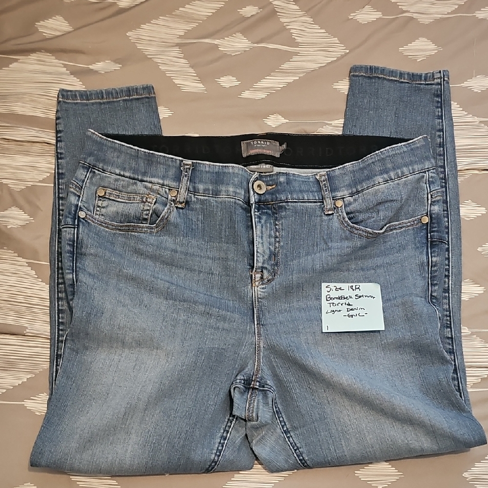 torrid Light Blue Skinny Jeans - High Rise Stretch